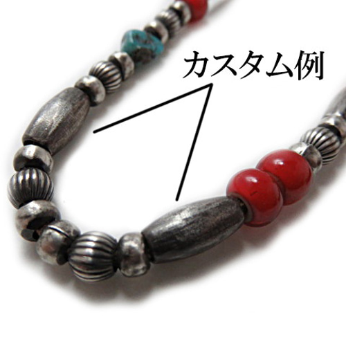 インディアンジュエリー ナバホパール メロンビーズネックレス60cm