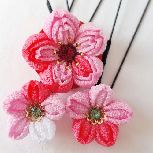 つまみ細工髪飾り七五三、成人式、卒業式 かんざし RenRen 通販