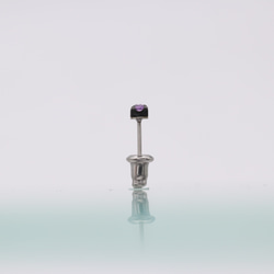 色金ピアス 赤銅 アメジスト3mm 3枚目の画像