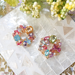 蝶のカボション☆4個 k-27 イエロー/ゴールド/カラージェル/マグネット 