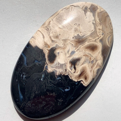 大きめハートのパームルート パームルートアゲート[54] 38x22mm 32Cts 天然石 ／ ルース