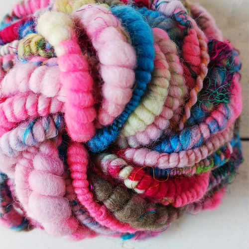 アートヤーン スーパーコイル 手紡ぎ（品番336） 毛糸 四つ実 通販