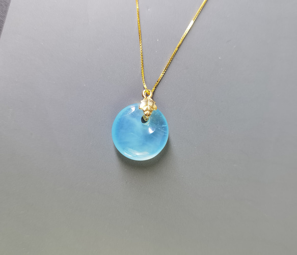 天然のブルーアクアマリンと雲母Blue Aquamarine With Mica 4A天然アクアマリン 純粋マリンブルー * ネックレス ネックレス