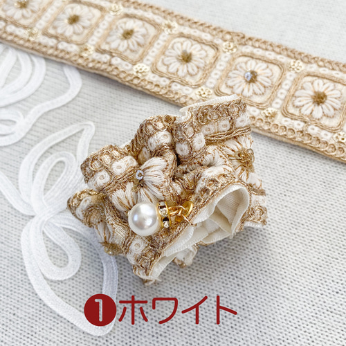 【未使用】ホワイトパール ヘアアクセサリー 12個セット org.jpg