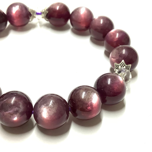 高品質☆一点物 ヒーリングストーン 天然石 パープルマイカ