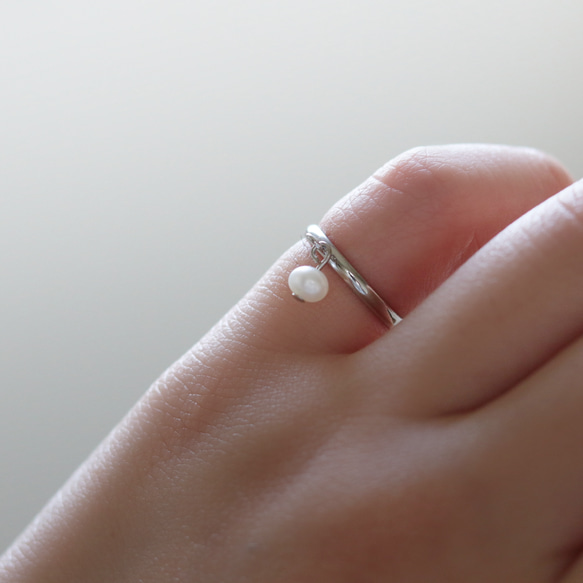 （一）淡水珍珠小指戒指（均碼） 第2張的照片