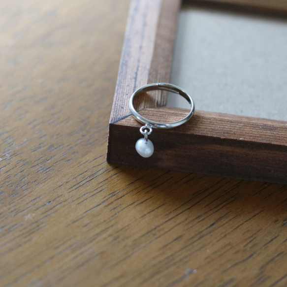 （一）淡水珍珠小指戒指（均碼） 第1張的照片