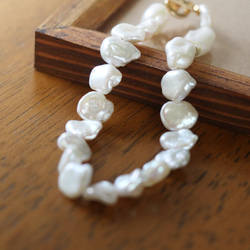 （獨一無二）巴洛克珍珠手鍊（25公分） 第4張的照片