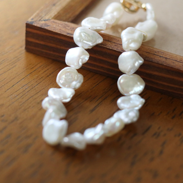 （獨一無二）巴洛克珍珠手鍊（25公分） 第4張的照片