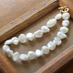 （獨一無二）巴洛克珍珠手鍊（25公分） 第5張的照片