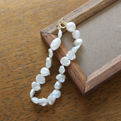 （獨一無二）巴洛克珍珠手鍊（25公分） 第1張的照片