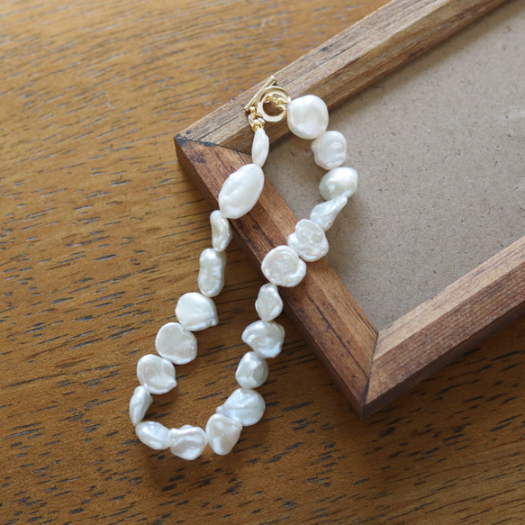 （獨一無二）巴洛克珍珠手鍊（25公分） 第1張的照片