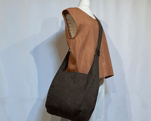 柿渋染め帆布ショルダーバッグ24062 ショルダーバッグ 布一途