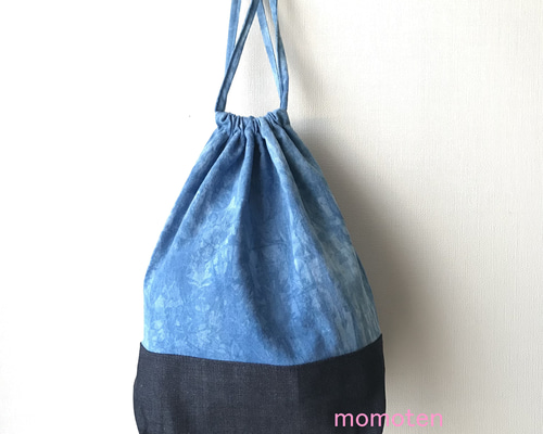 ☆ハンドメイド☆岡山デニム☆柴犬☆4wayあおりバッグ ☆ハンドメイド☆岡山デニム☆柴犬☆4wayあおりバッグ