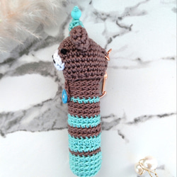 【送料無料】リップクリームの長さが選べる ぱーていくまちゃん　リップケース バックチャーム 8枚目の画像