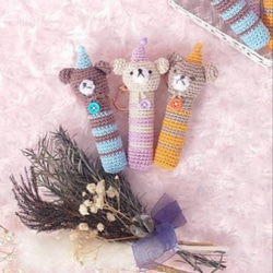 【送料無料】リップクリームの長さが選べる ぱーていくまちゃん　リップケース バックチャーム 3枚目の画像