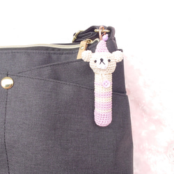 【送料無料】リップクリームの長さが選べる ぱーていくまちゃん　リップケース バックチャーム 14枚目の画像