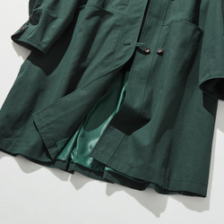 秋の着こなしの主役になるコート　ミドル丈コート　暗い青緑色 240928-3 3枚目の画像