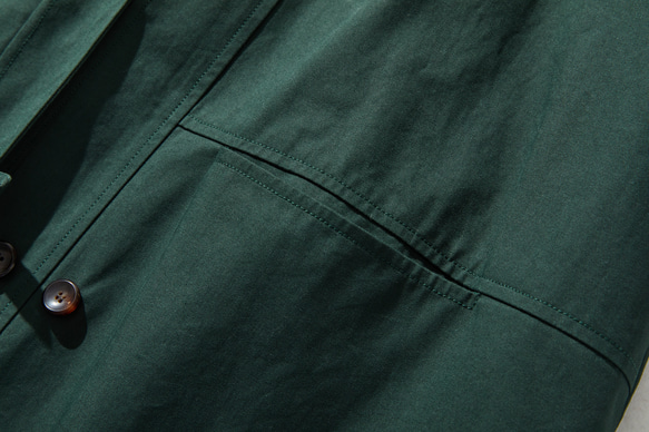 秋の着こなしの主役になるコート　ミドル丈コート　暗い青緑色 240928-3 5枚目の画像
