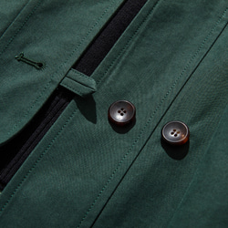 秋の着こなしの主役になるコート　ミドル丈コート　暗い青緑色 240928-3 4枚目の画像