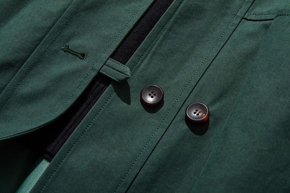 秋の着こなしの主役になるコート　ミドル丈コート　暗い青緑色 240928-3 4枚目の画像