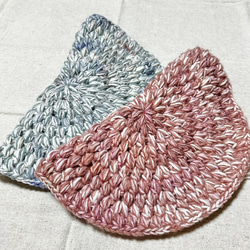 ハンドメイド座布団　10枚セット　毛糸サイズ40cm前後※枚数指定可能 受注制作】＊段染め×単色 引き揃え＊毛糸の座布団 円座 チェアパッド