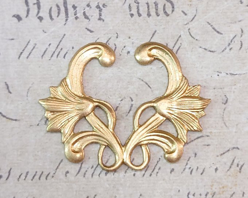 BEHOLD 百合 1個 リリー フラワー アール・ヌーヴォー 真鍮製 アメリカ