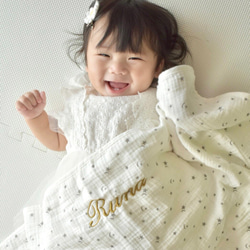 名入れ 刺繍 出産祝い バスタオル バスポンチョ フード付き プレゼント 名前入り スタイ 命名書 誕生日 ブランケット 6枚目の画像