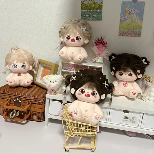 ぬいぐるみ髪型/ チークなどの展示例 ぬいぐるみ Allfansぬい雑貨店