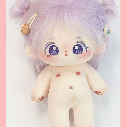 20cm 着せ替えぬいぐるみ 無属性 着せ替え人形 紫の髪と紫の目女の子