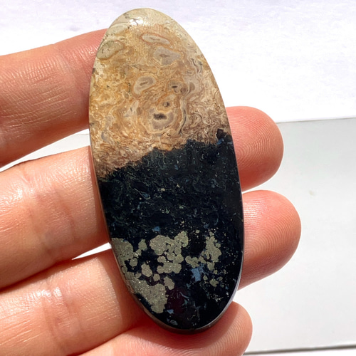 パームルートアゲート[60] 55x23mm 63Cts 天然石 ／ ルース