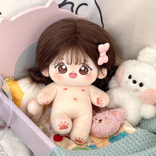 20cm 着せ替えぬいぐるみ 無属性 着せ替え人形 茶色の髪茶色の目女の子