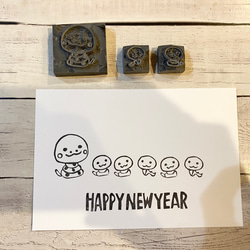 消しゴムはんこ　ヘビ親子 2枚目の画像