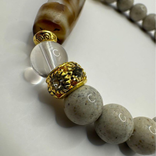 16 老礦 仏眼四眼天珠 天珠 天然石 御守り 占い ブレスレット