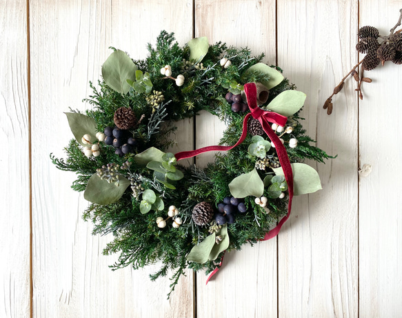 プリザーブドフラワー︎︎⟡.25センチ*2025グリーンリーフのクリスマス