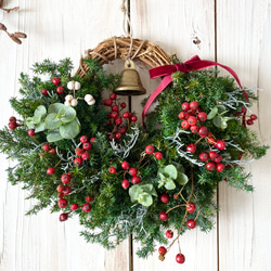 7.クリスマスハーフリース 森の中のクリスマスハーフリース リース Atelier sol daisy 通販