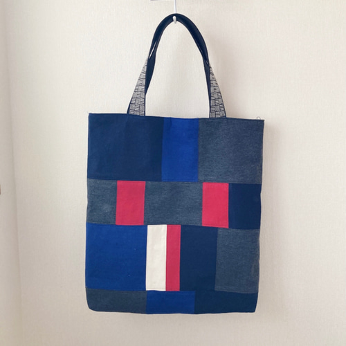 カラフルパッチワークトートバッグ カラフルパッチワークのトートバッグ トートバッグ kohana 通販