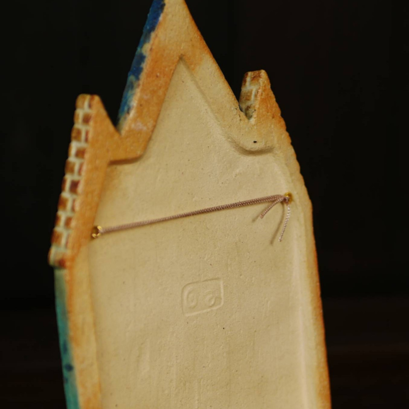 小鳥と青色のおうちの壁掛け no.9