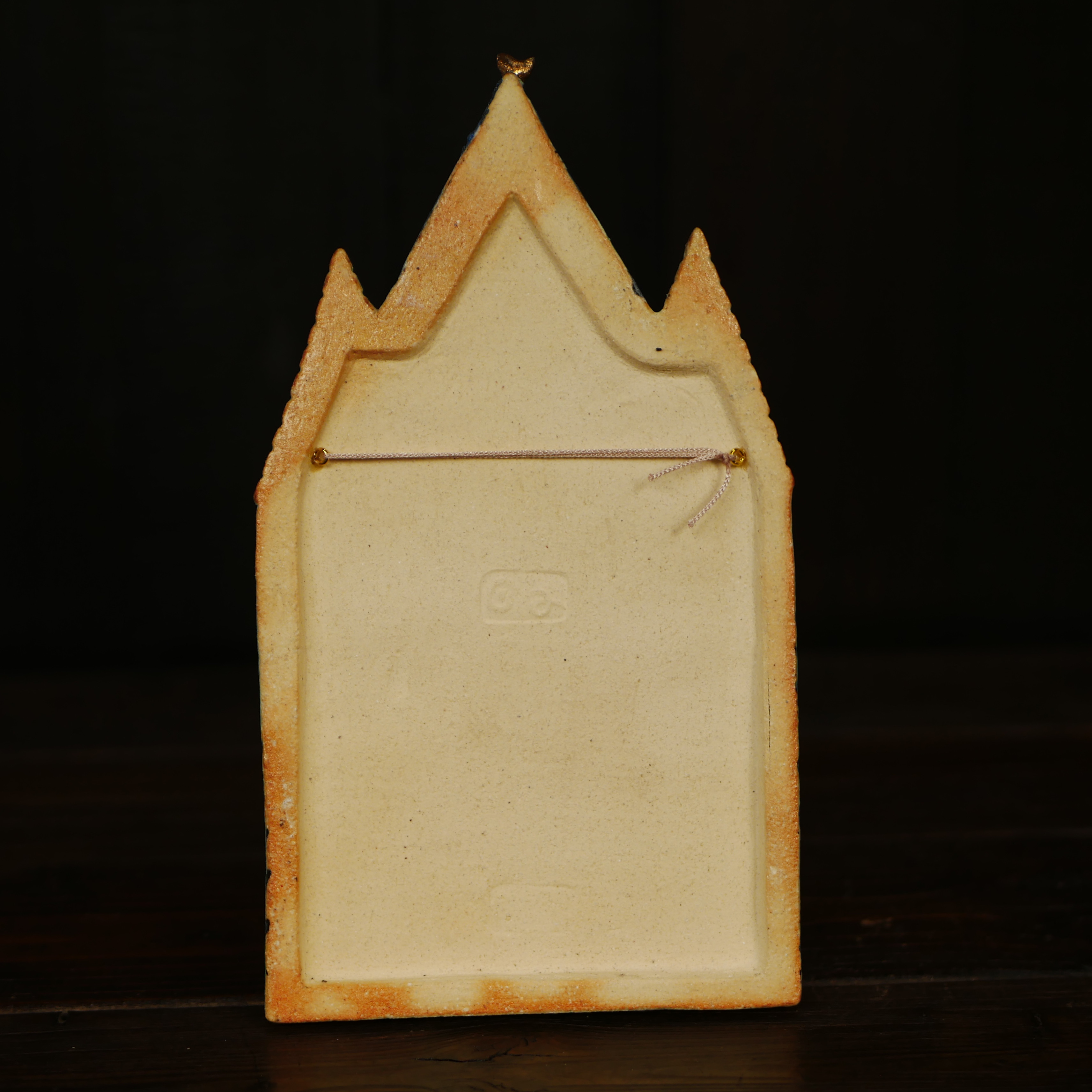 小鳥と青色のおうちの壁掛け no.9