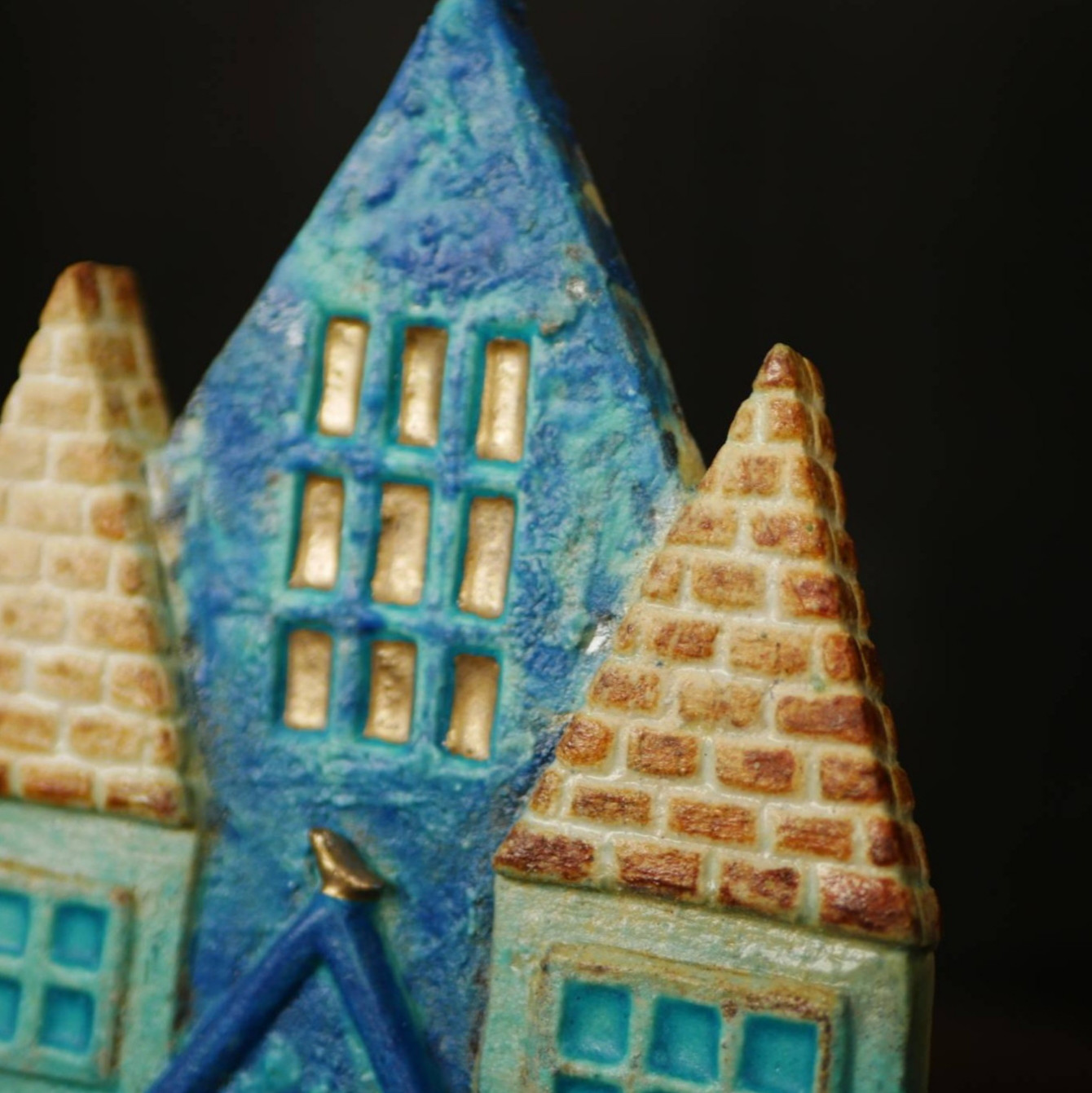 小鳥と青色のおうちの壁掛け no.9