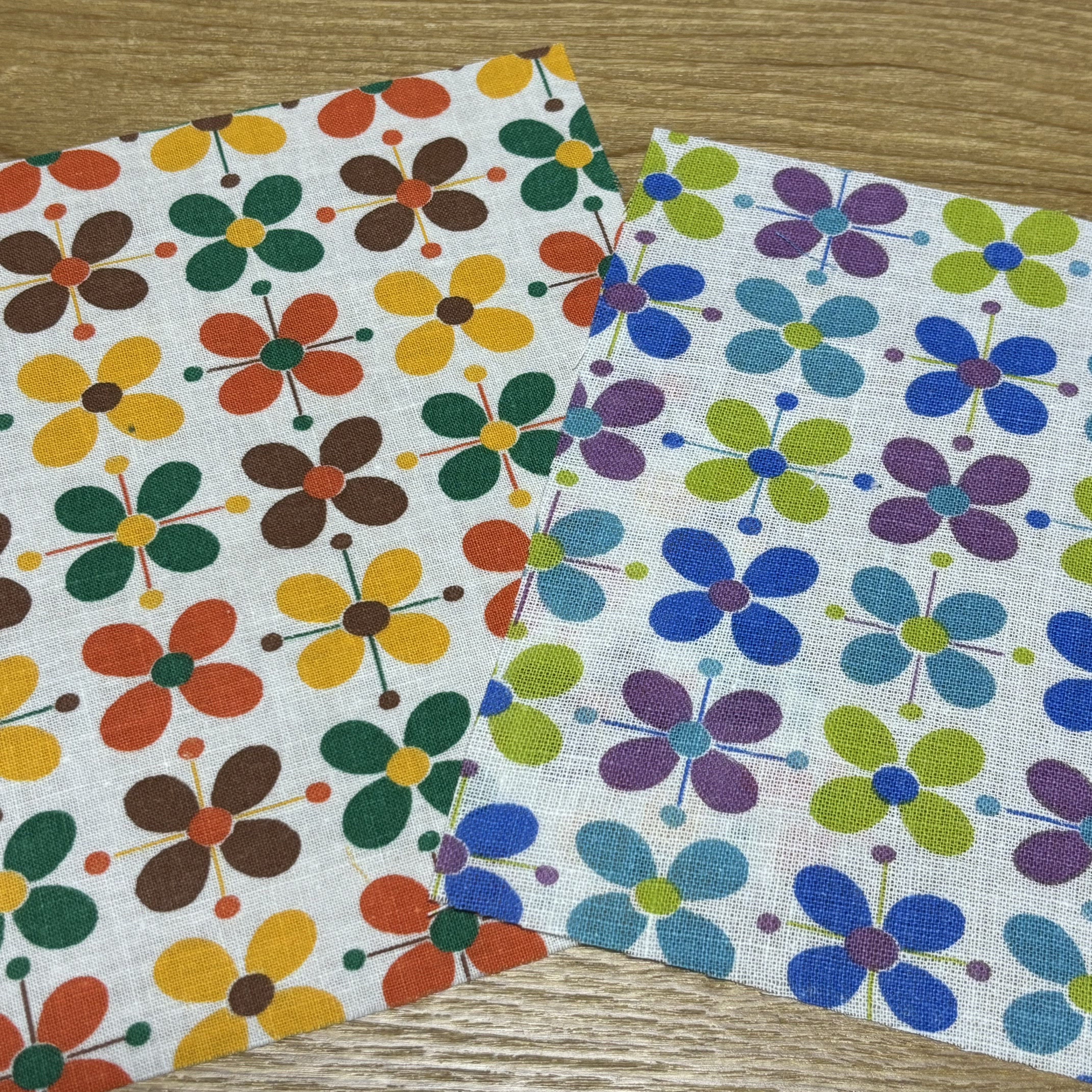 ヴィンテージ花柄プリント　3種まとめて 3733)