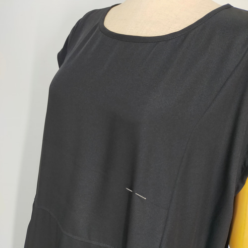 黒留袖アンサンブル*フレンチワンピ+フレア袖ボレロ*リボン付き*着物