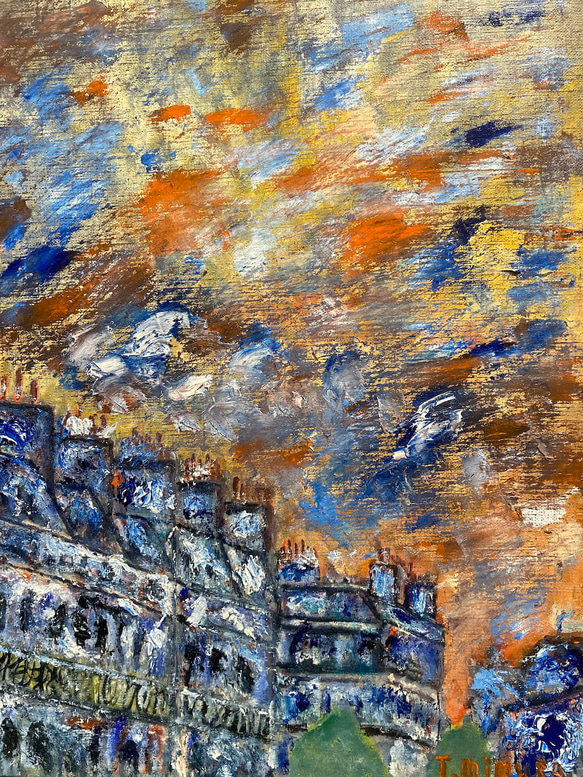 楽天市場】油彩画 F6号 広瀬和之 「パリの街角」 真筆 額入り 額装絵画 油絵 風景画 インテリア 肉筆画 ヨーロッパ フランス カフェ 街並み :  やまとや画廊