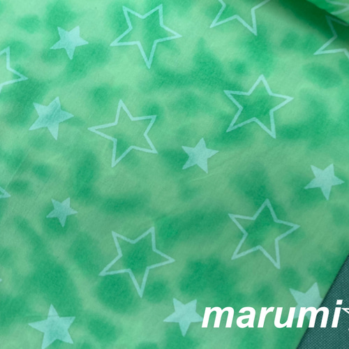 黄緑　星 ハギレ市】110×25☆TCブロード☆星☆黄緑 はぎれ marumi☆生地ショップ丸美 通販｜Creema(クリーマ) 18373738