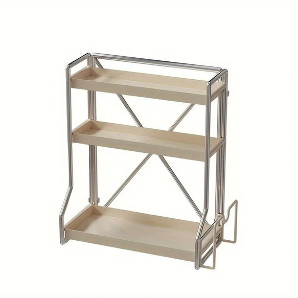 小物 収納 ラック 化粧品収納 3層 キッチン収納棚 調味料メイクアップオーガナイザー おしゃれ 北欧 C-215 4枚目の画像