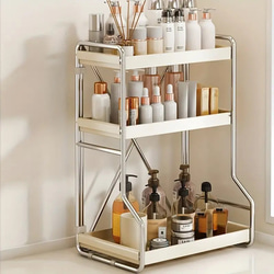 小物 収納 ラック 化粧品収納 3層 キッチン収納棚 調味料メイクアップオーガナイザー おしゃれ 北欧 C-215 1枚目の画像