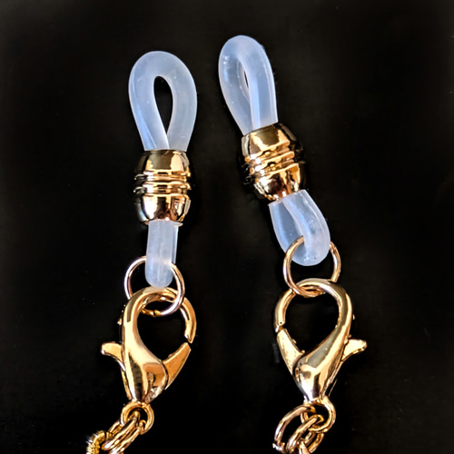 ♪292❤️ 雪だるま 星 パール ロンデル マスクチェーン メガネ