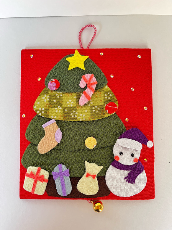 季節を感じるちりめん歳時記 12月 クリスマス タペストリー・壁掛け