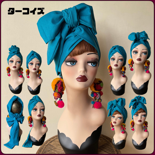 オーダー専用ページてす　KIMIKA ヘアターバンファッション 鈴木専用ページです オーダーのお品物 4点おまとめです ヘア