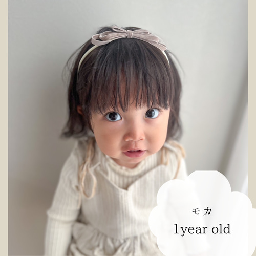 7色〕 ベルベット リボンヘアバンド ベビーヘアバンド【AV】赤ちゃん